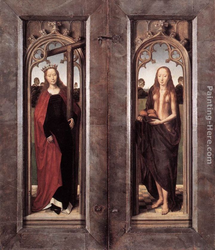 Triptych of Adriaan Reins [detail 4, closed] painting - Hans Memling Triptych of Adriaan Reins [detail 4, closed] art painting